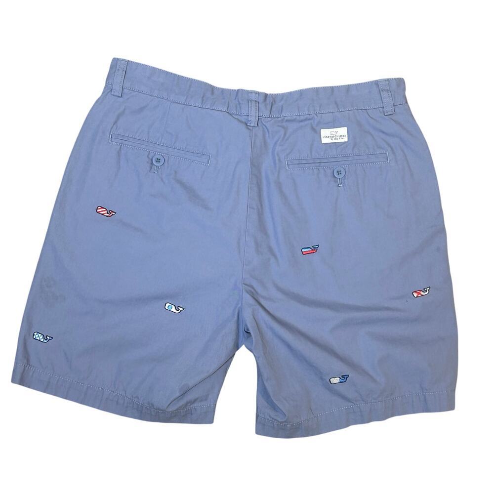 Vineyard Vines men's blue embroidered logo cotton shorts size 32 X 7 - Picture 4 of 7